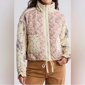 NWOT Bloom Bash Quilted Bomber Jacket